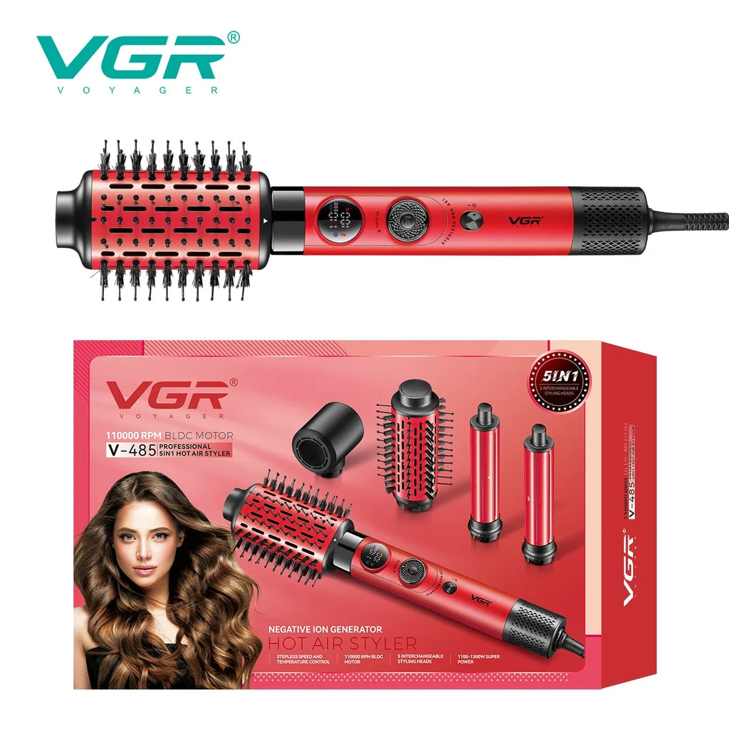VGR V-485 5-in-1 Professional Hot Air Styler & Hair Dryer Brush, 1400W