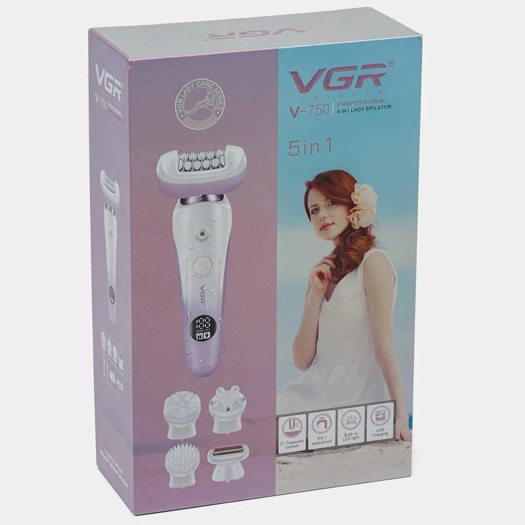 VGR V-750 5-in-1 Professional Lady Epilator